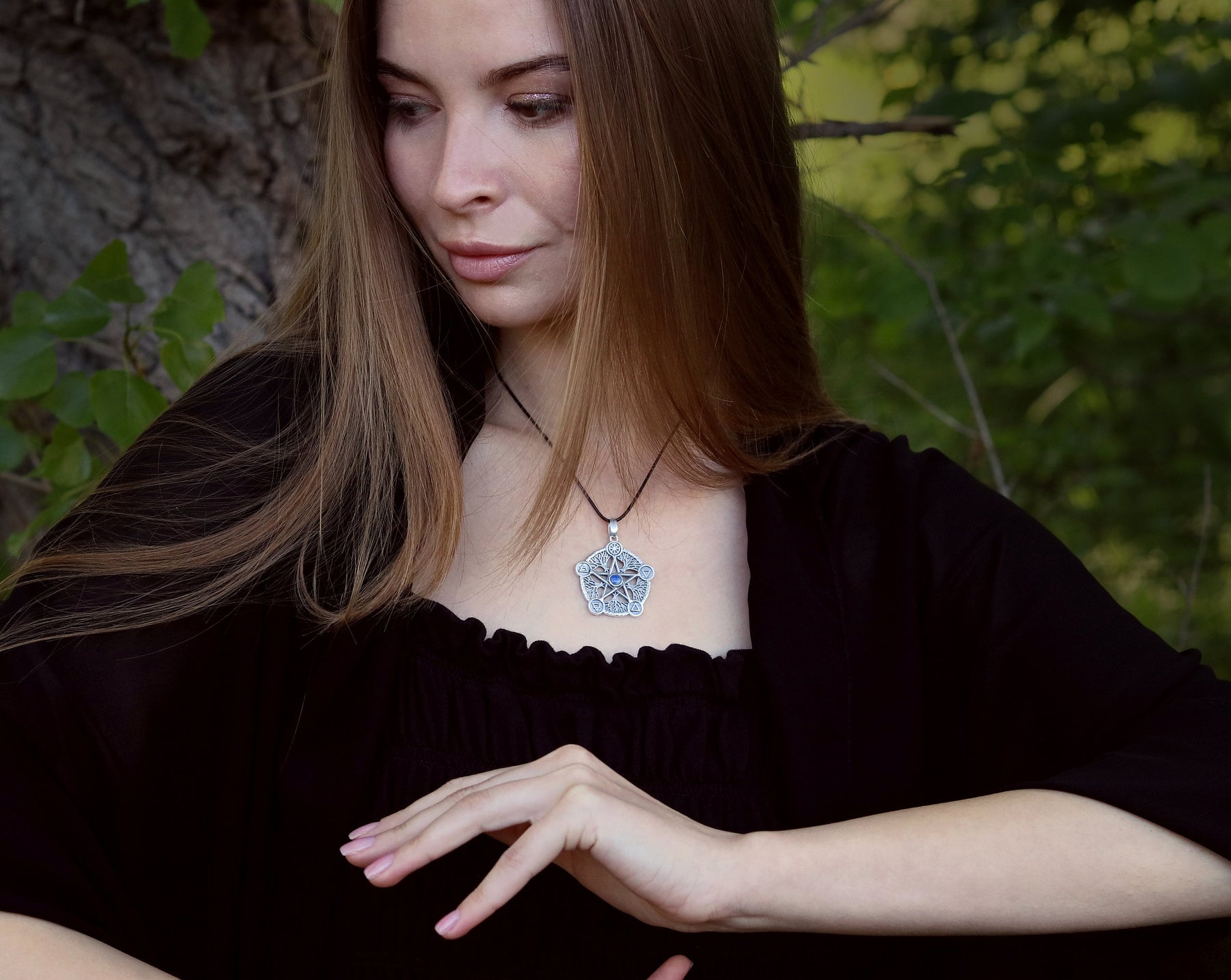 pentagram pendant made of sterling silver
