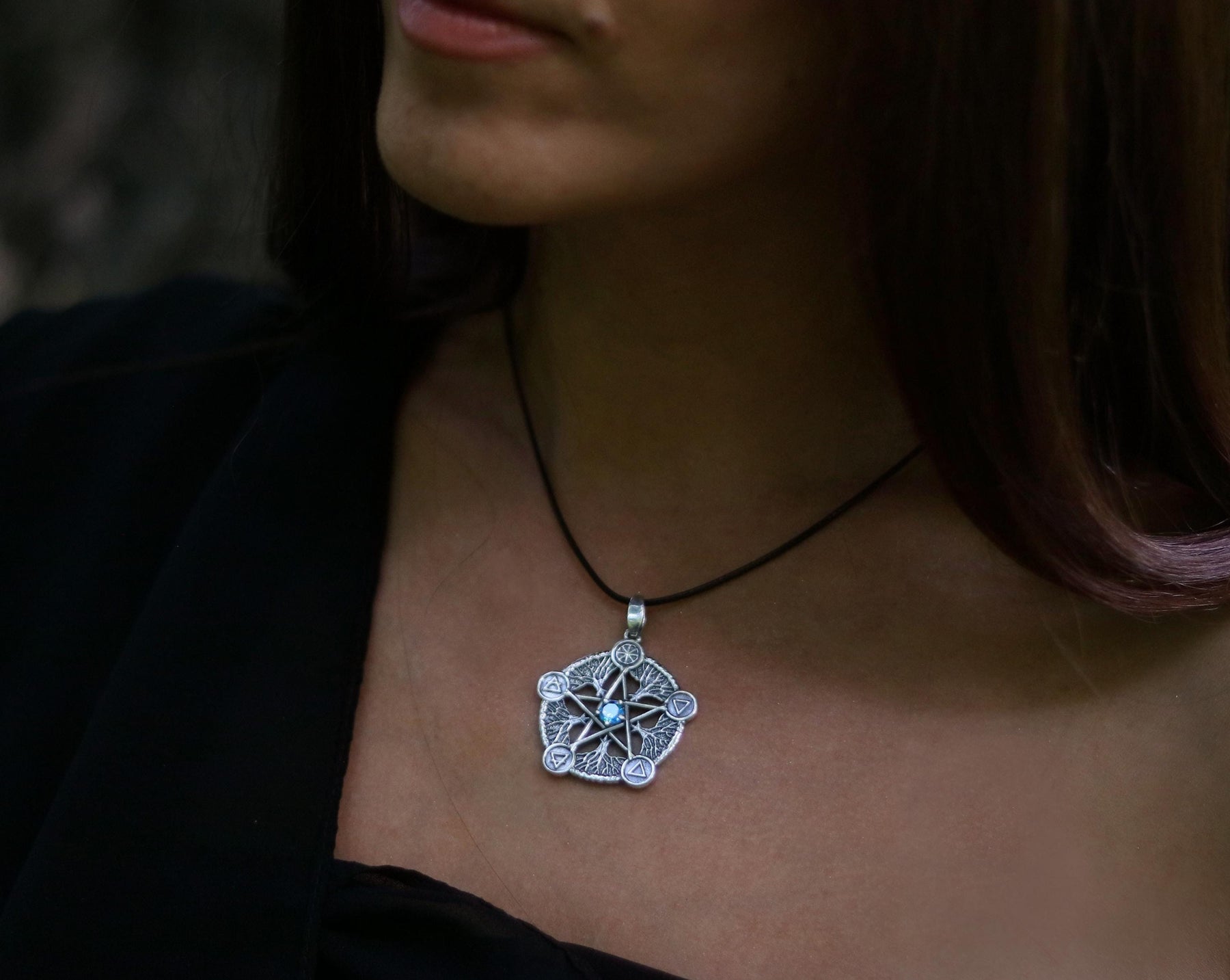 pentagram pendant made of sterling silver