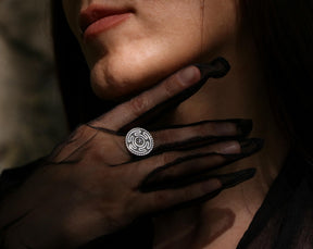 Sterling Silver Hecate Wheel Ring