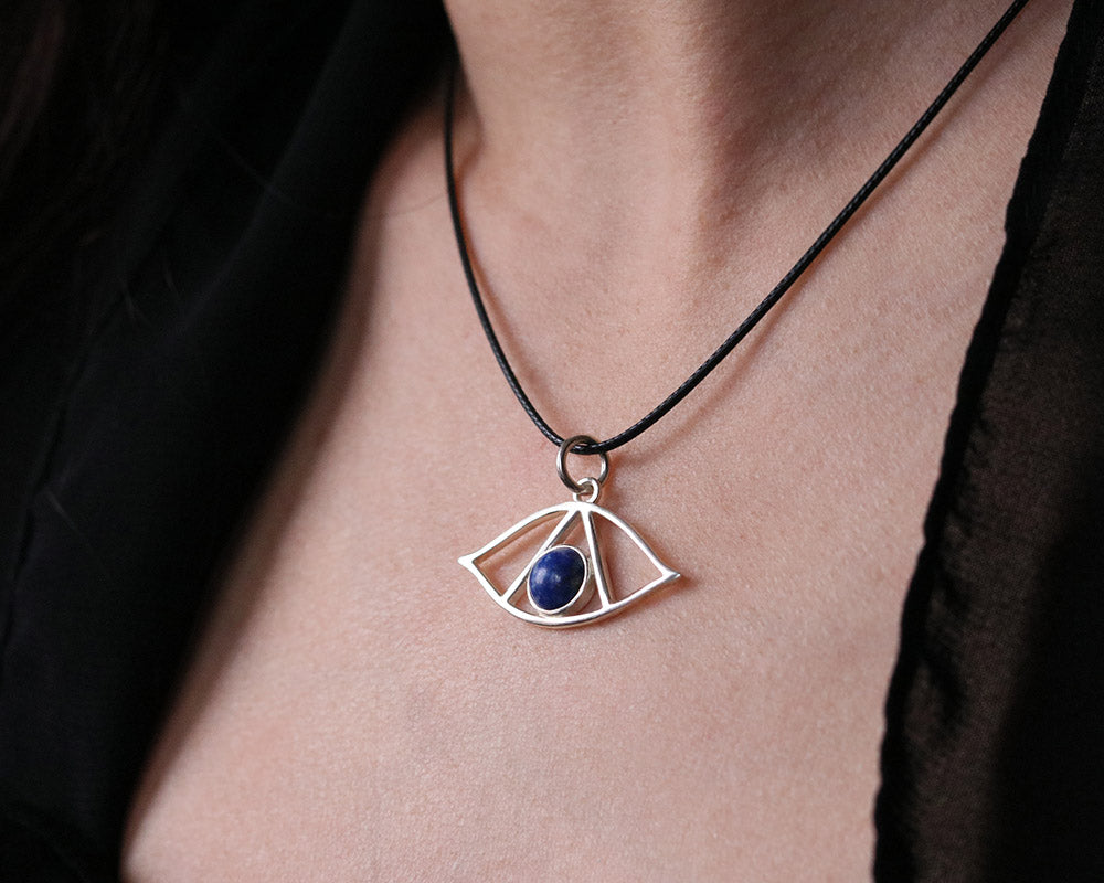 EVIL EYE Necklace with Lapiz LAZULI