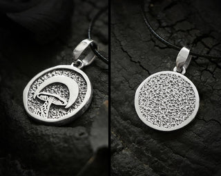 Silver Mushroom Necklace