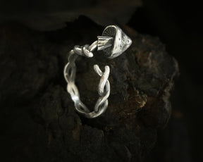 Mushroom Ring made of Sterling Silver