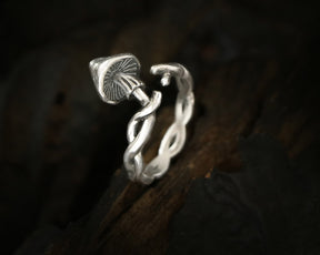 Mushroom Ring made of Sterling Silver