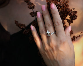 Mushroom Ring made of Sterling Silver