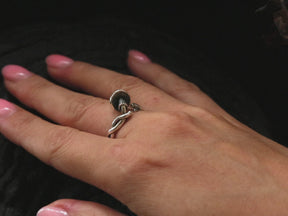 Mushroom Ring made of Sterling Silver