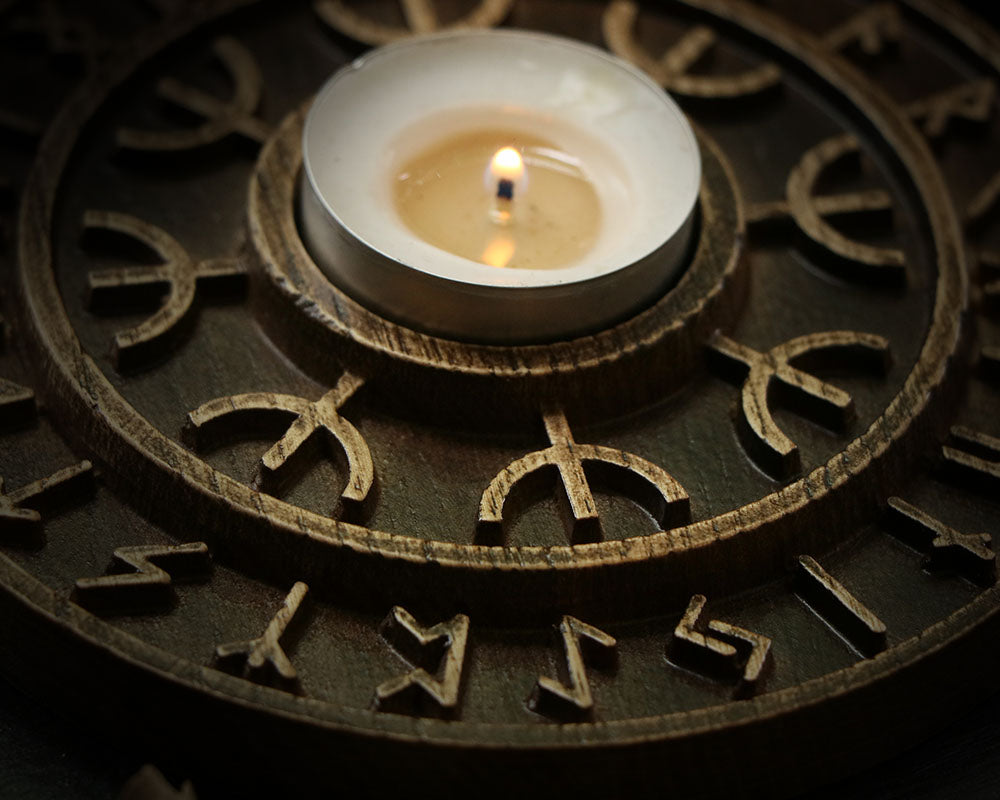 Wooden Altar candle holder