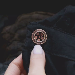 video of a pentagram button