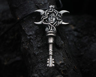 Hecate Necklace Key Goddess jewelry