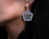 Silver Pentagram Earrings 