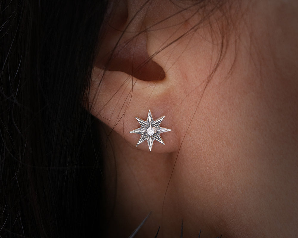 Ishtar silver earring