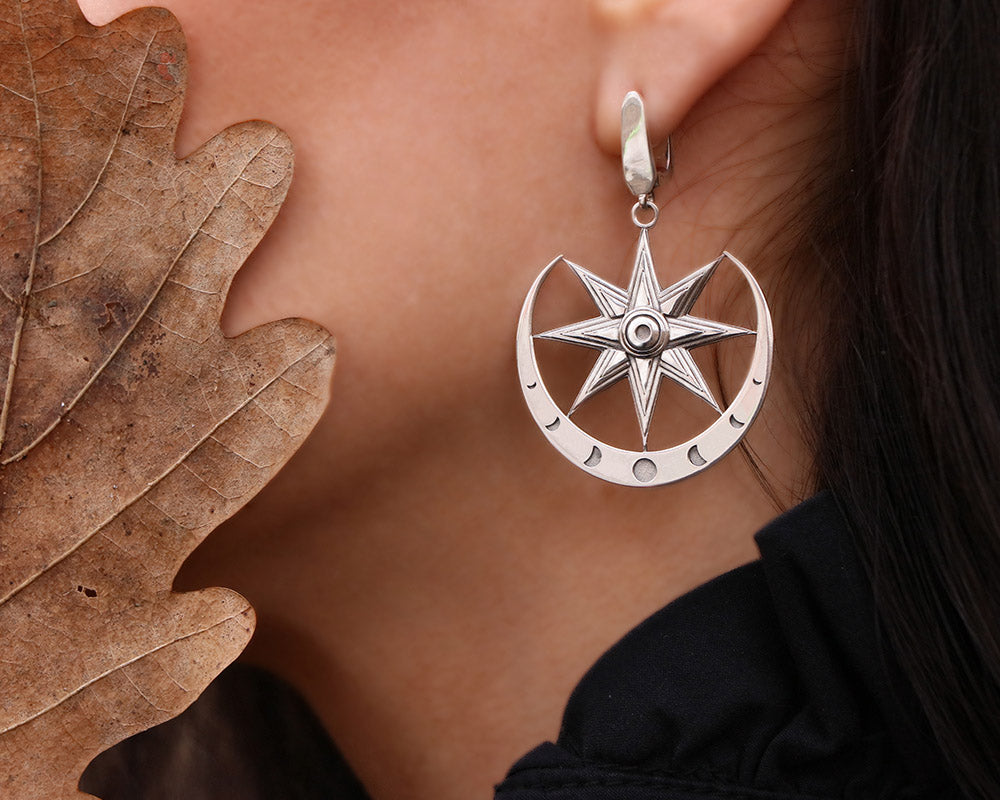 Ishtar silver earrings