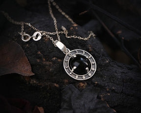 witch jewelry with black obsidian