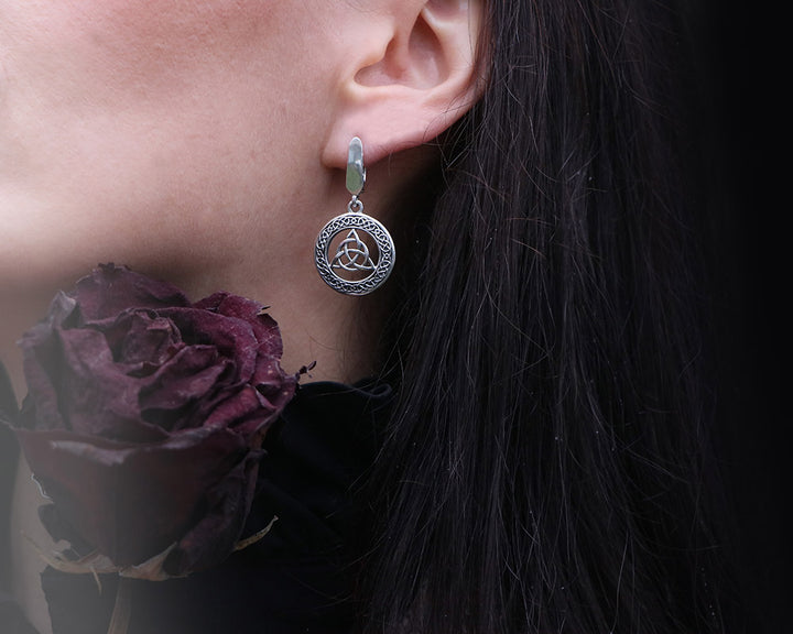 CELTIC EARRINGS with TRIQUETRA