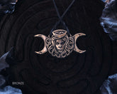 HECATE TRIPLE MOON Goddess Pendant