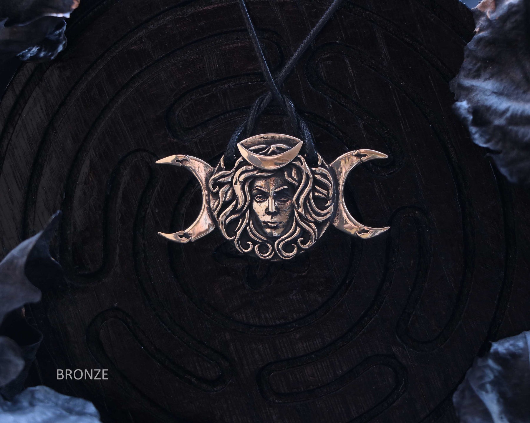 HECATE TRIPLE MOON Goddess Pendant