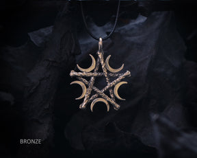 bronze pentagram necklace