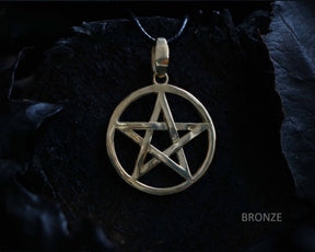 bronze pentacle necklace