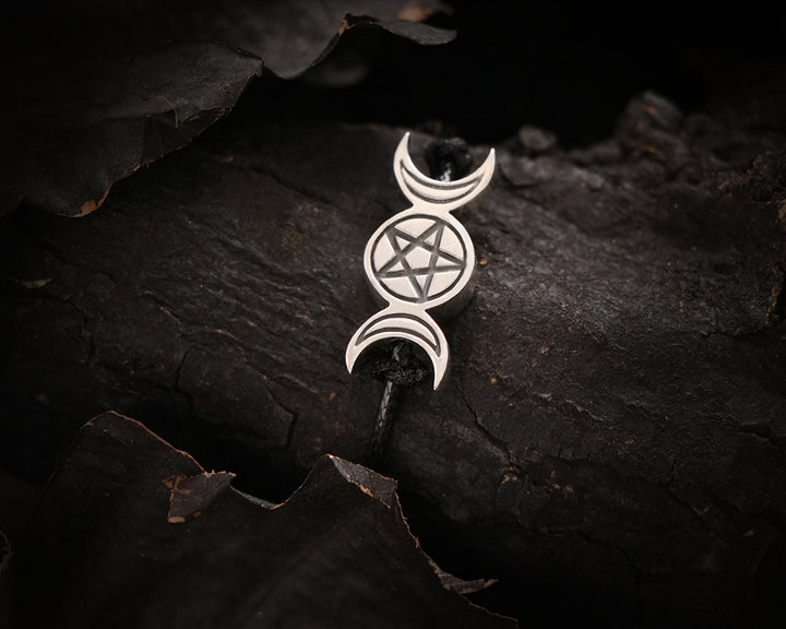 TRIPLE MOON with PENTACLE Bracelet