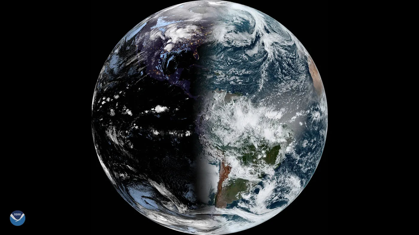 Earth observed by the GOES-East satellite near the March 2020 vernal equinox